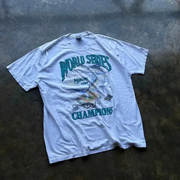 Crazy Vintage Marlins World Series T-shirt - Picture 2 of 5